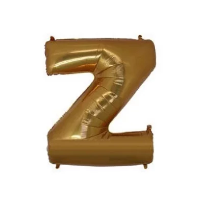 Шар буква Z, золотая